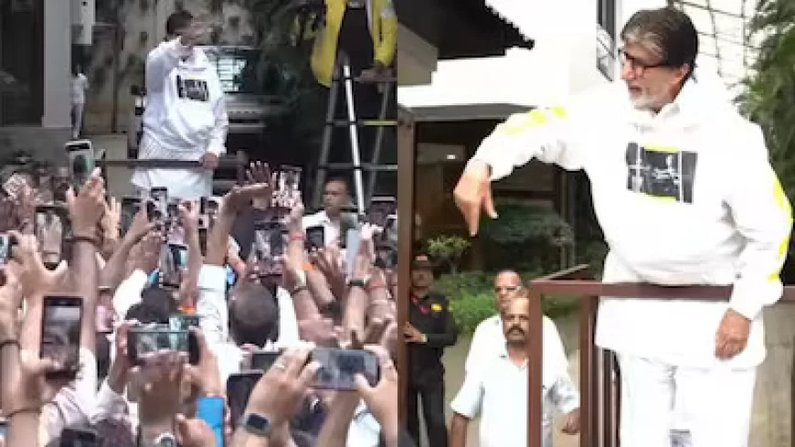 Amitabh Bachchan greets fans at Jalsa, shares emotional video